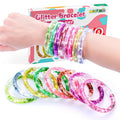 Girls Jewelry Making Kit with Glitter Bracelets - Craft Gift for Ages 5-12