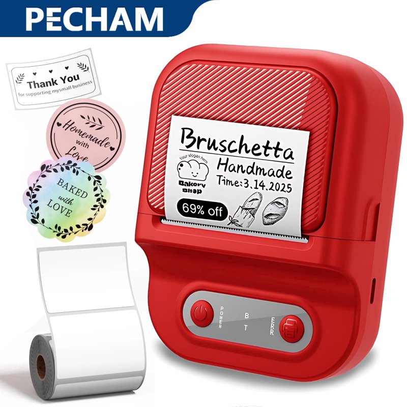 Bluetooth Label Maker with Thermal Printer, Portable Sticker Printer for Home Office School