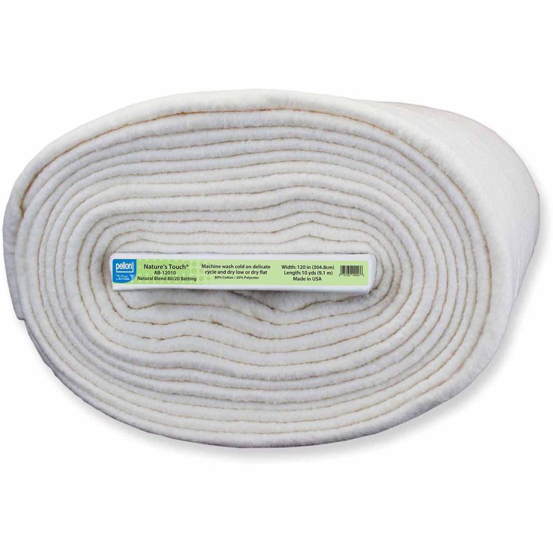 80/20 Quilting Batting Off-White 120x10 Yards - Soft, Washable, Cotton Blend