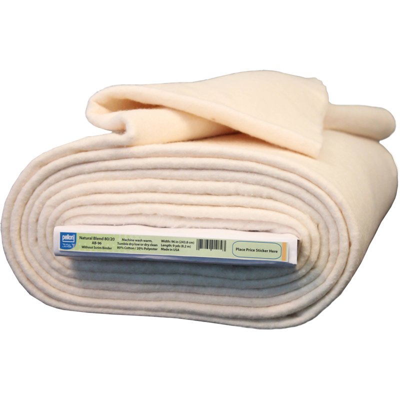 Cotton Polyester Quilting Batting 96" x 9 Yards Off-White