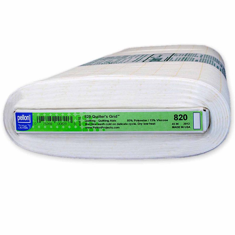 Quilter's Grid Fusible Interfacing Fabric - White, 45" x 10 Yards Bolt