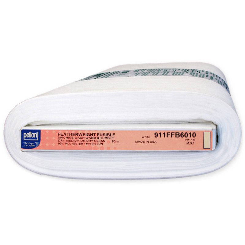Fusible Featherweight Fabric Interfacing - White, 60" x 10 Yards Bolt
