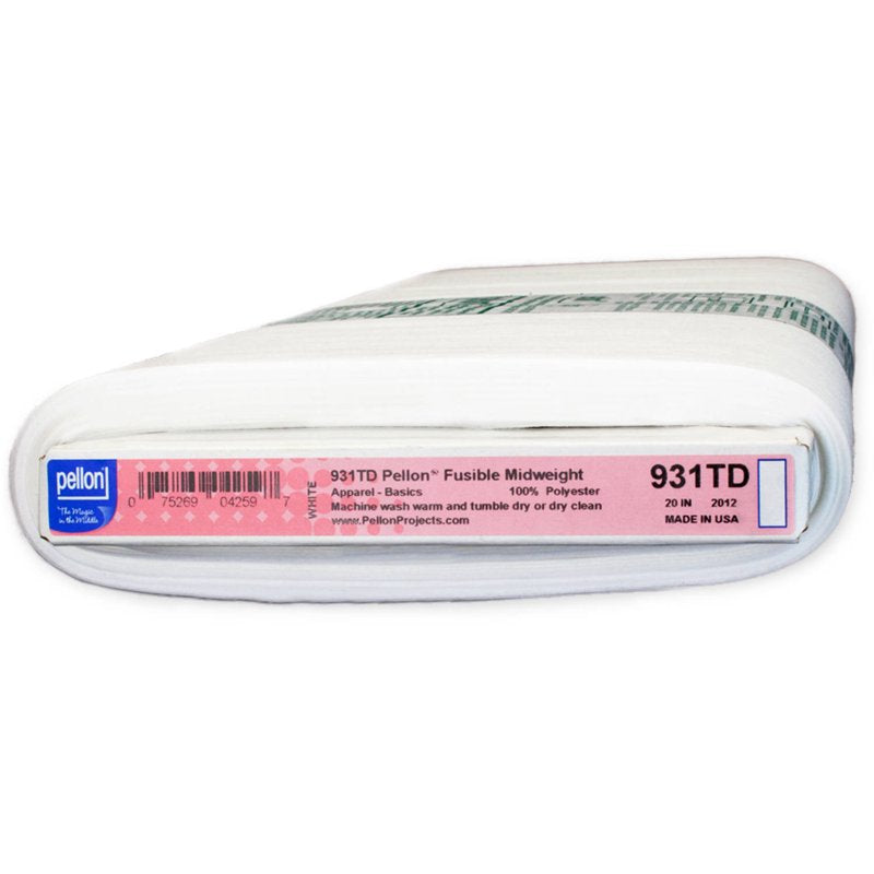 Midweight Fusible Fabric Interfacing White 20" x 25 Yards Bolt