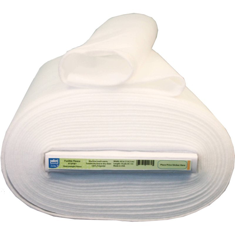 Heavyweight Fusible Fleece Fabric 45 x 10 Yards White for Crafts & Home Decor