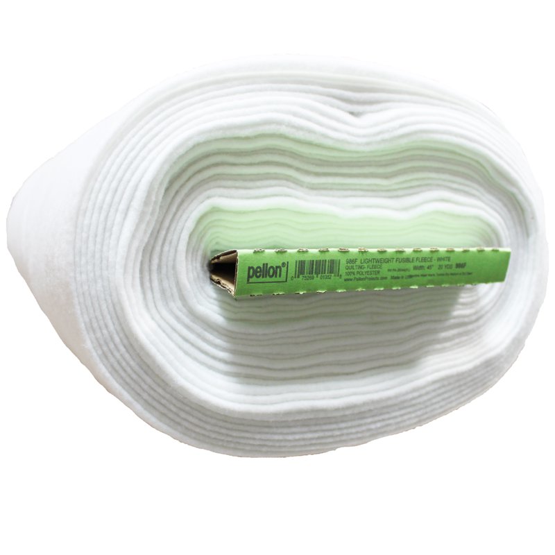 Lightweight Fusible Fleece Fabric White 45" x 20 Yards for Sewing & Crafts