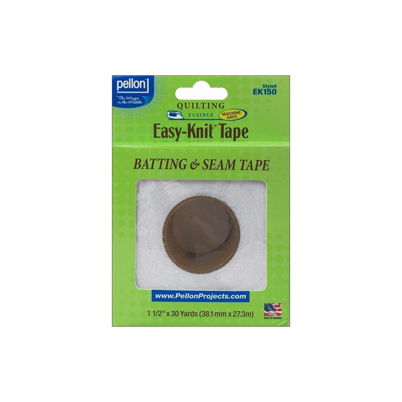 White Sewing Seam Tape 1.5" x 30 Yards - Fusible Batting Stabilizer