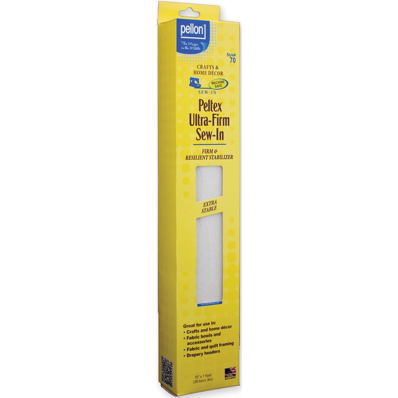 Ultra-Firm Sew-In Sewing Stabilizer 15" x 1 Yard - Support for Quilting & Crafts