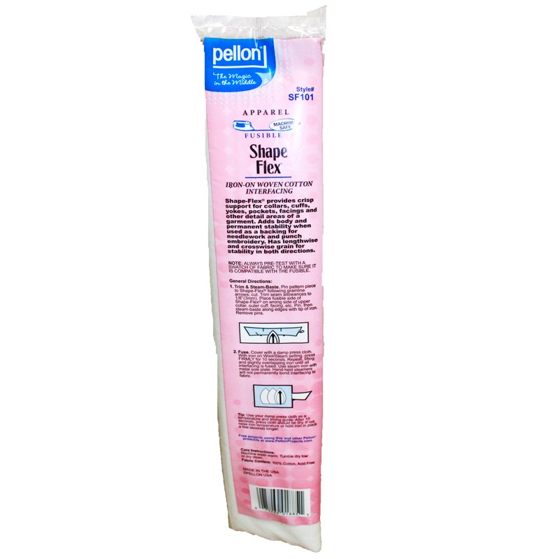 Fabric Interfacing Fusible White 15" x 2 Yards – Light & Medium Density Support
