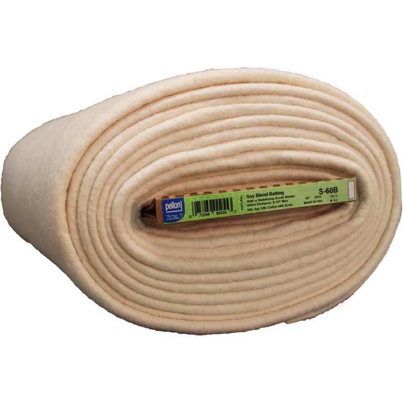 Soy Blend Quilting Batting Off-White 60" x 9 Yards for Craft Projects