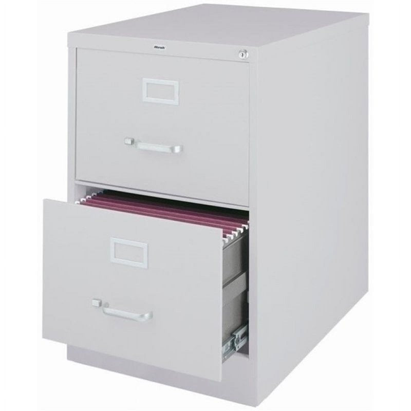2-Drawer Legal File Cabinet in Gray - Vertical Office Storage