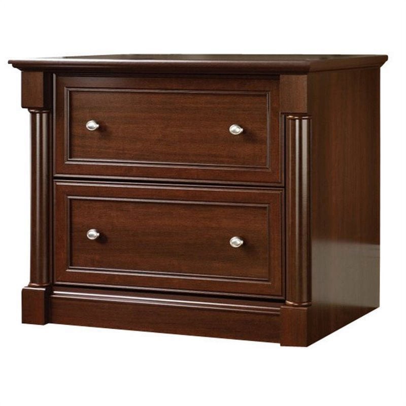 36-Inch Wide 2-Drawer Lateral File Cabinet in Cherry Finish
