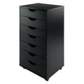 Multi-Drawer Storage Cabinet for Closet or Office - Black Finish