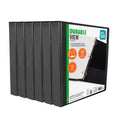 1-Inch Durable Binder with Slanted D-Rings, Black - 12 Pack