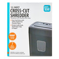 Cross-Cut Paper and Credit Card Shredder - 12 Sheets, 5.55 Gal Bin, Black