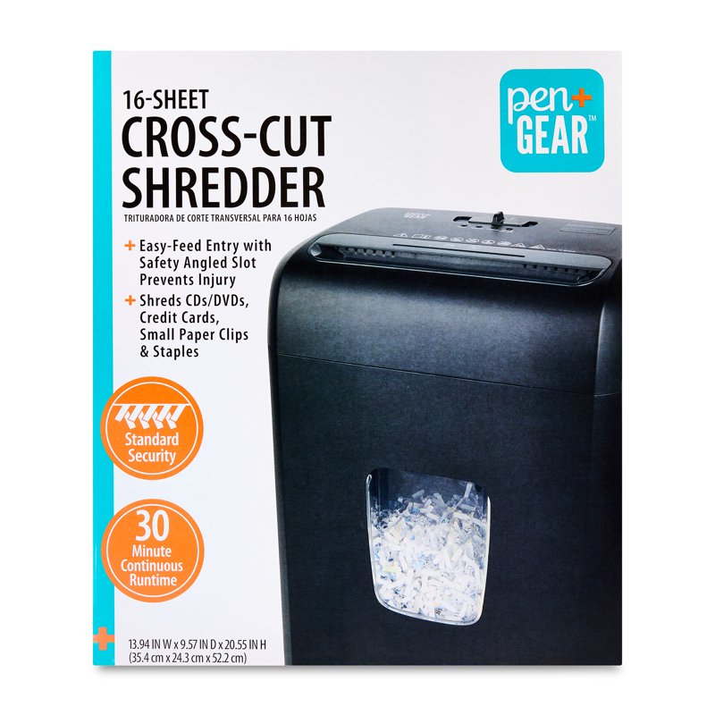 Cross-Cut Paper Shredder 16 Sheets for Office & Home with 5.3 Gal Bin