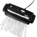 6-Sheet Credit Card & Paper Shredder - Compact Strip Cut Office & Home Use