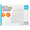 A7 Greeting Card Peel and Stick Envelopes, White, 5x7 Inches, 100 Pack