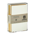 Acrylic Notepad Set with Gold Edges - 6.3 x 4.4 Inches, 300 Sheets