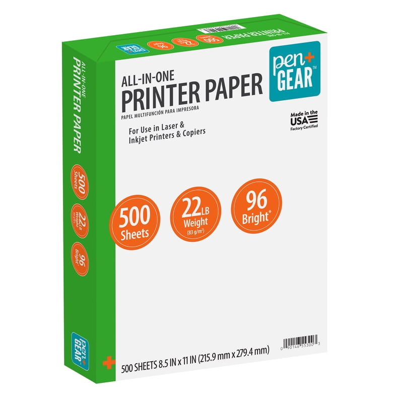 All-in-One Printer Paper 8.5 x 11 White 96 Bright 22 lb 500 Sheets