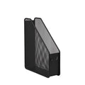 Mesh Magazine File Holder - Steel Organizer for Desk or Shelf, Black