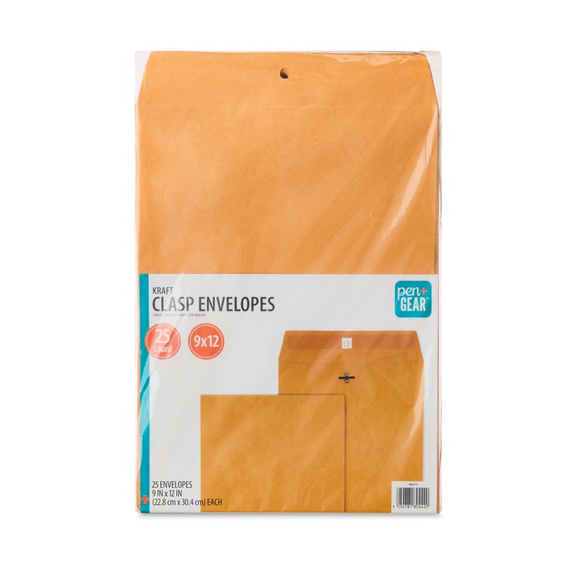 Office Envelopes 9x12 Inches Kraft Clasp Envelopes 25 Pack Document Storage