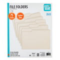 Letter Size 1/3 Cut File Folders - Manila, Bulk Pack of 75