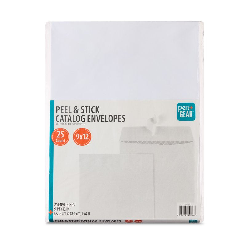 Office Envelopes - Peel & Stick Catalog Mailers, White, 9x12 Inch, Pack Variants