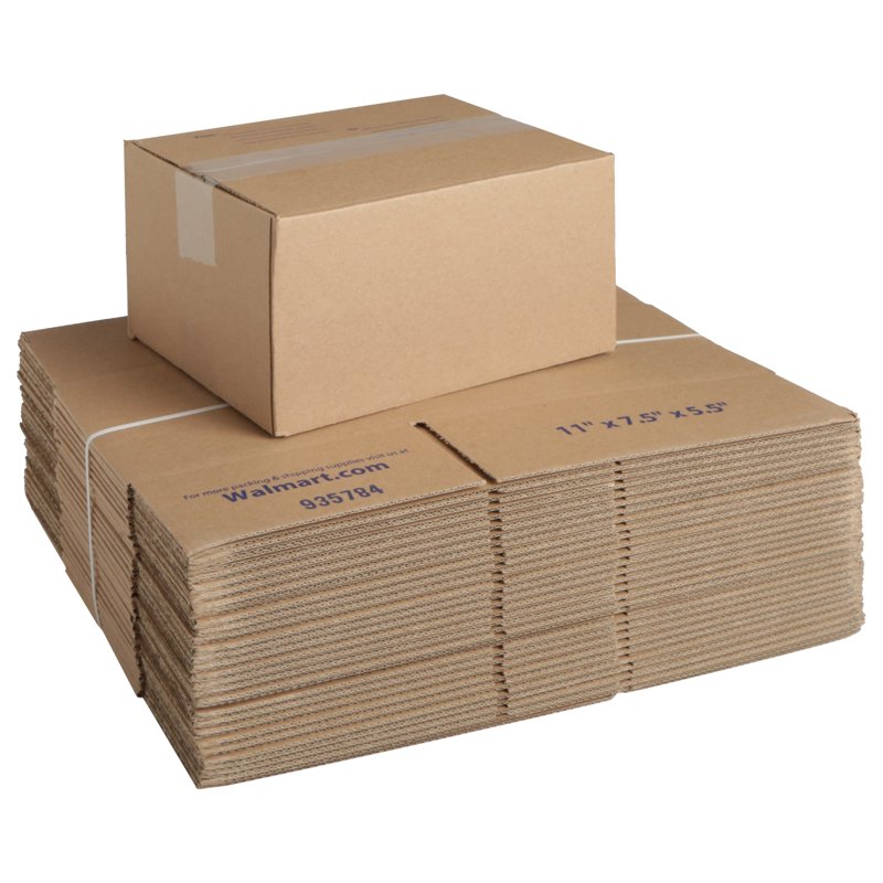 Recycled Shipping Boxes 11x7.5x5.5 Inches - 30 Pack Eco-Friendly Corrugated Storage