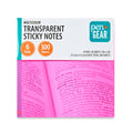 Semi-Transparent Sticky Notes 3x3 Inches Multicolor 6 Pads Office Supplies