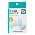 Silicone Fingertip Protectors Blue 12 Pack - Finger Guards for Crafts & Office