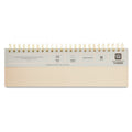 Undated Leather Weekly Planner 13x4 Inches - Dusky Taupe, Spiral Bound