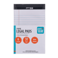 Junior Legal Pads 6 Pack 5x8 White Wide Ruled Paper Office Supplies