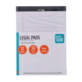 Legal Pads Wide Ruled 8.5x11 Inches - 50 Sheets, Pack of 12 Office Stationery