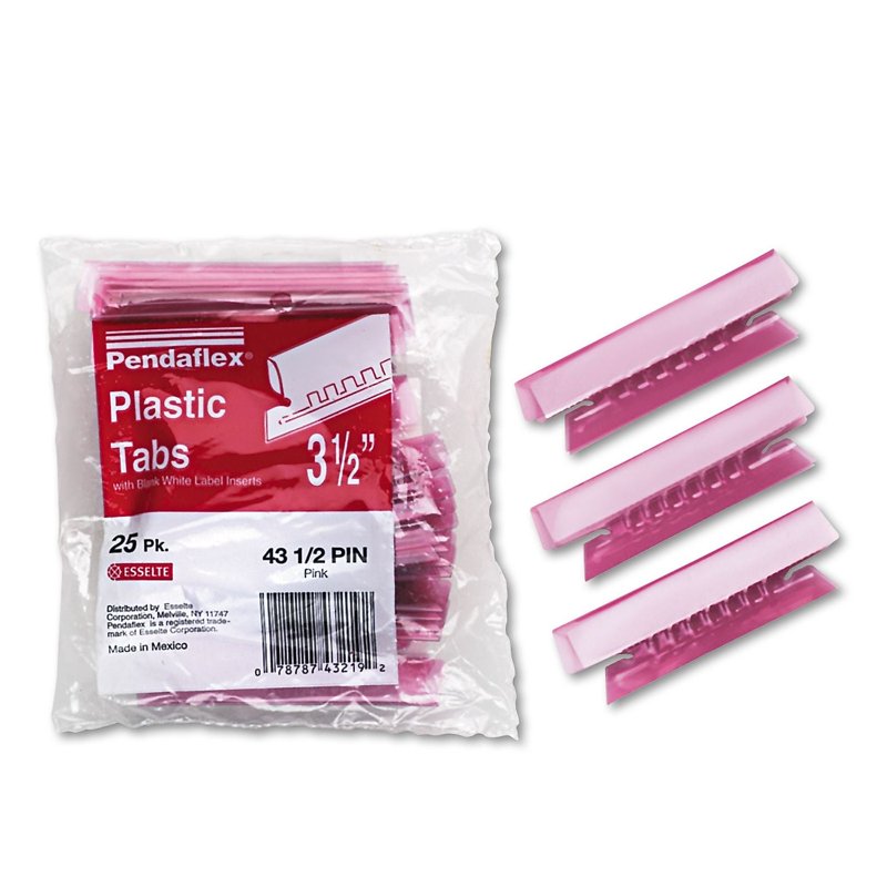 Hanging File Folder Tabs 1/3 Size Plastic File Labels with White Inserts