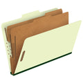 Legal Size Light Green Classification Folder with 2 Dividers & Expanding Spine