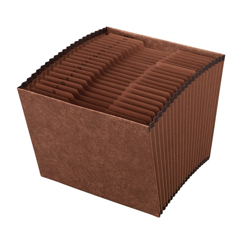 Letter Size Expanding File with 21 Pockets - Redrope Faux Leather Office Organizer