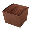 Letter Size Expanding File with 21 Pockets - Redrope Faux Leather Office Organizer