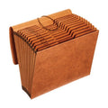 Heavy Duty Expanding File with Flap - 12 Monthly Pockets, Letter Size, Brown