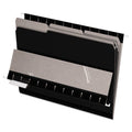 Interior File Folders 1/3 Cut Top Tab Letter Size Black 100 Pack