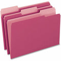 Pink Interior File Folders 1/3 Cut Top Tab Letter 100 Pack Office Organization