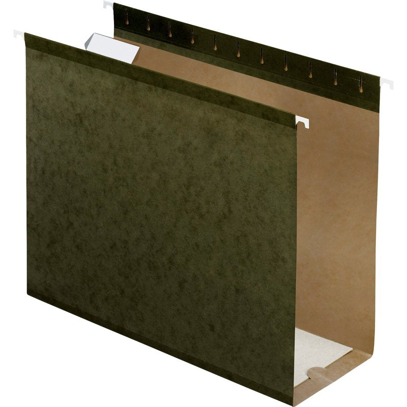 Extra Capacity Reinforced Hanging File Folders - 25 Pack, Green