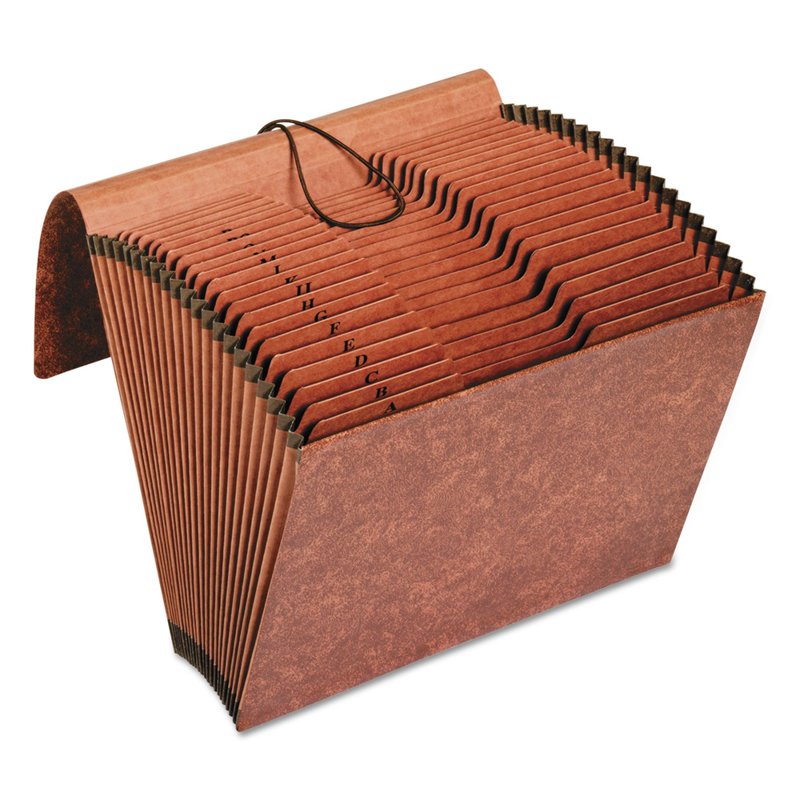Heavy-Duty Expanding File Folder with 21 Pockets and Tab - Brown