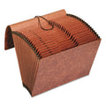 Heavy-Duty Expanding File Folder with 21 Pockets and Tab - Brown