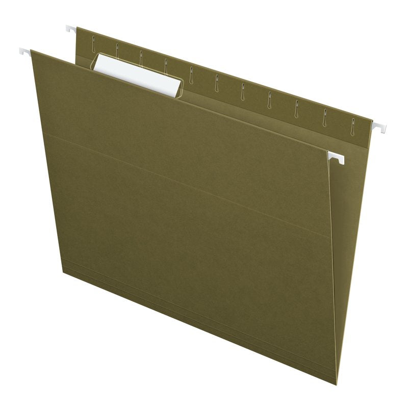 Recycled Letter Size Hanging Folder, Green, 1/3 Cut, 25 Pack