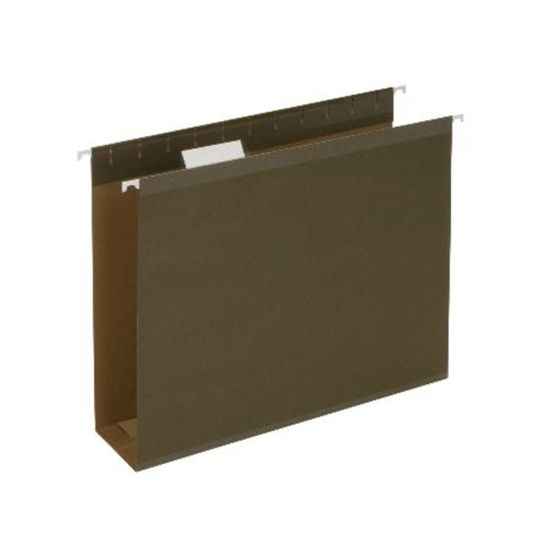 Reinforced Extra Capacity Hanging File Folders - Green, Letter Size, 25 Pack