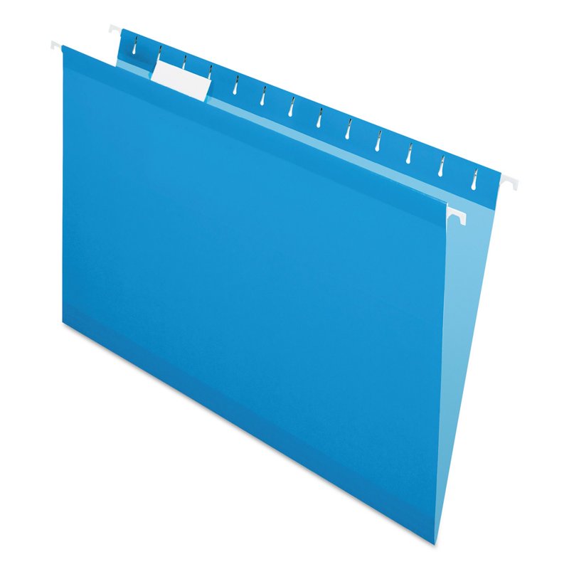 Reinforced Hanging File Folders - Legal Size, 25 Pack, Blue