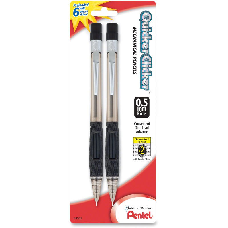 Mechanical Pencil 0.5mm Dual-Pak - Side-Click Lead Refillable Writing Tool