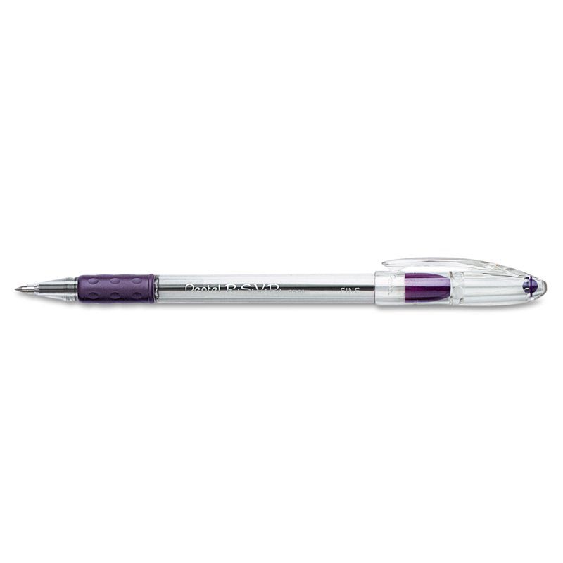 Ballpoint Pen Set - 0.7mm Translucent Barrel, Violet Ink, Pack of 1 or 2
