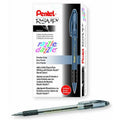 Pentel RSVP Razzle-Dazzle Ballpoint Pen 1.0mm Medium Black Ink 12-Pack - Smokey Gray Barrel