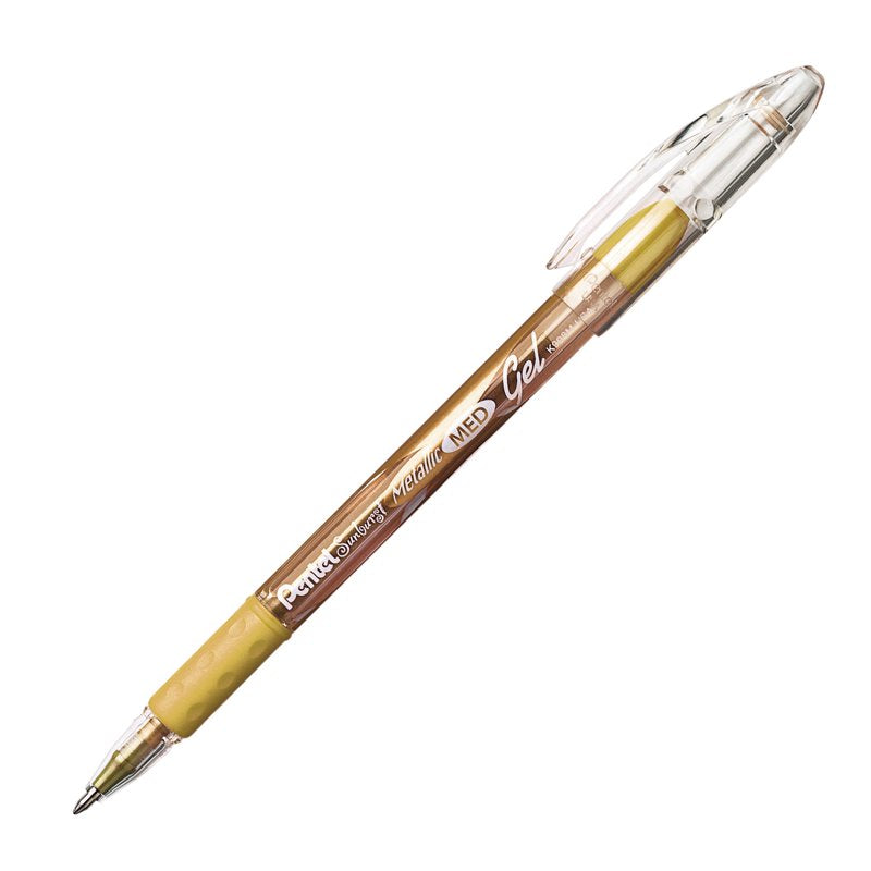 Metallic Gel Pen Gold - Smooth Writing Craft & Art Pen with Latex-Free Grip